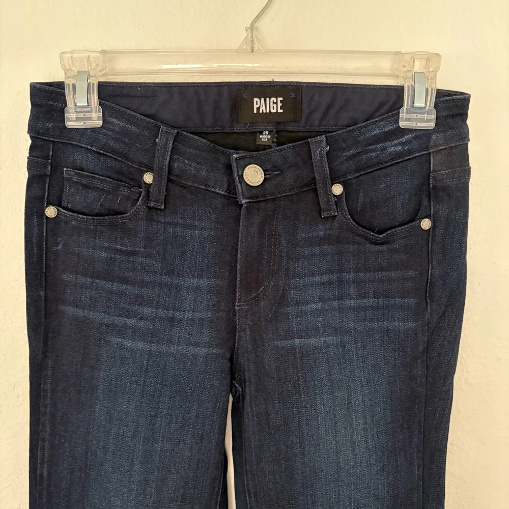 PAIGE Like New Manhattan Dark Blue Jeans - Picture 3 of 8
